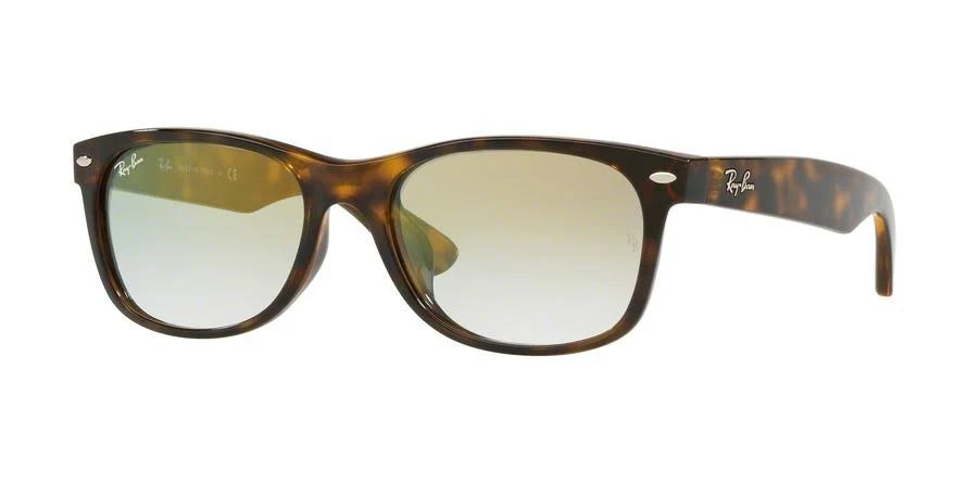 Ray-Ban RB2132F New Wayfarer Plastic Unisex Sunglasses, 710/Y0 Havana