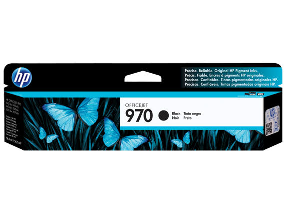 HP OfficeJet Pro X576dw Ink Cartridge - HP 970 Black Original Ink Cartridge, CN621AM