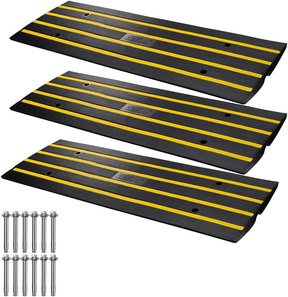 VEVOR Curb Ramp for Driveway, 2 Pack Heavy Duty 32000 lbs Weight Capacity Car Ramp