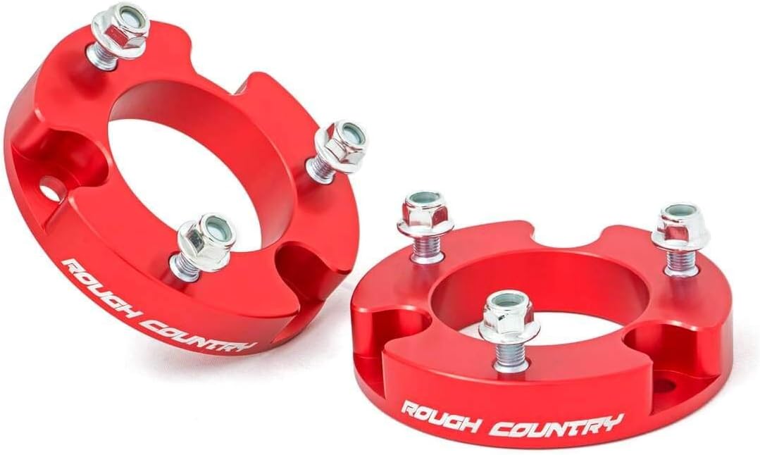 Rough Country 2" Billet Red Leveling Kit for 2005-2021 Tacoma - 744RED