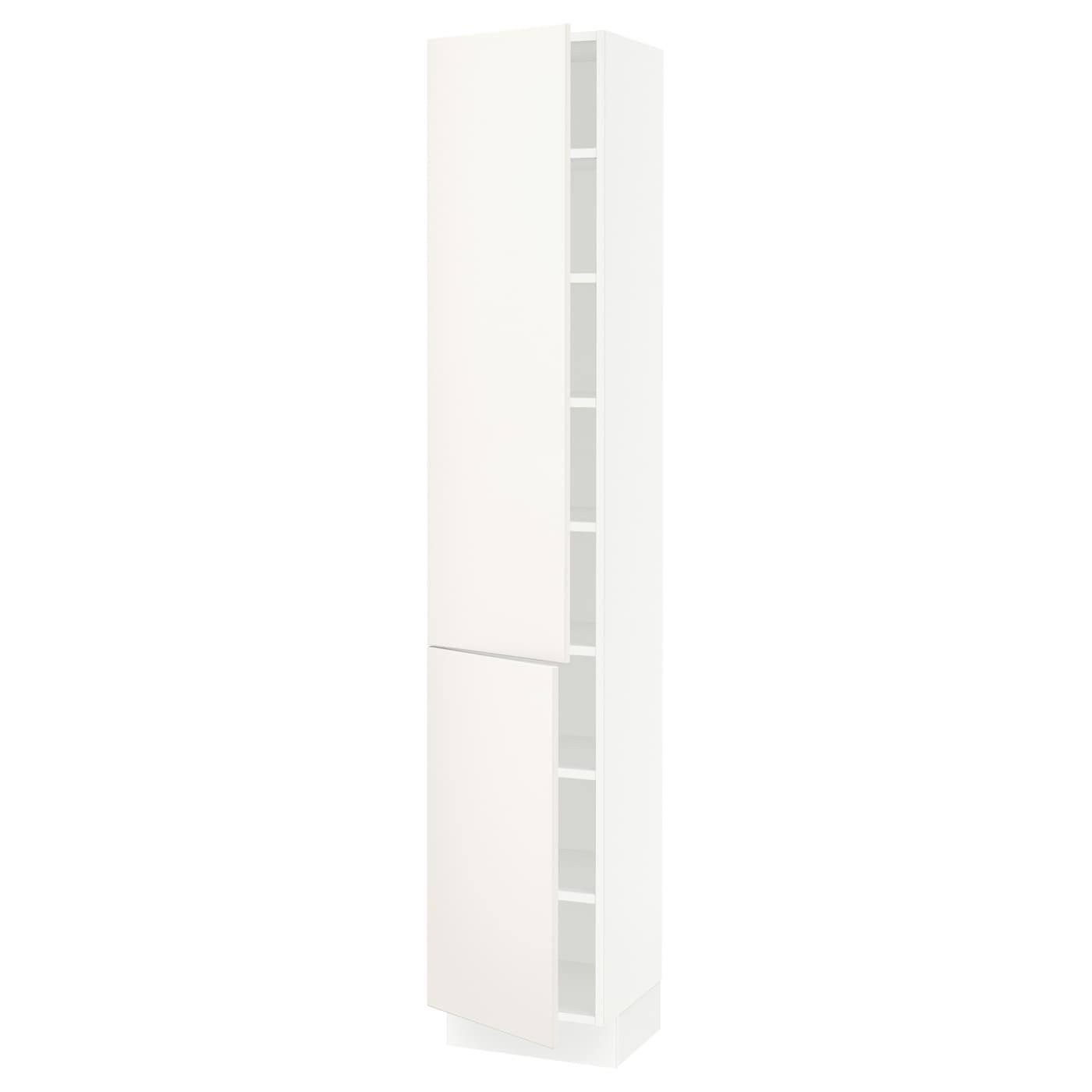 IKEA - SEKTION High Cabinet with shelves/2 Doors, white/Veddinge White, 15x15x80 59378910
