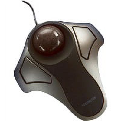 Kensington Stationary Orbit Optical Trackball - Optical - Cable - White - 1 Pack - USB, PS/2 - Scroll Ball - 2 Button(s) - Symmetrical