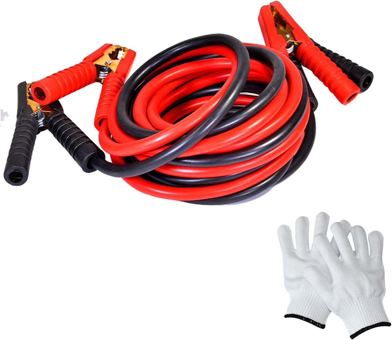 Jumper Cables Heavy Duty, 2500AMP Car Jumper Cables for Jump Starting Dead or Weak Batteries (2 Gauge x 10Ft) Pack of 2
