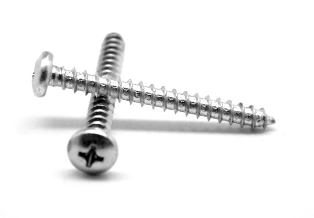 #4-24 x 1 1/2 Sheet Metal Screw Phillips Pan Head Type AB Low Carbon Steel Zinc Plated