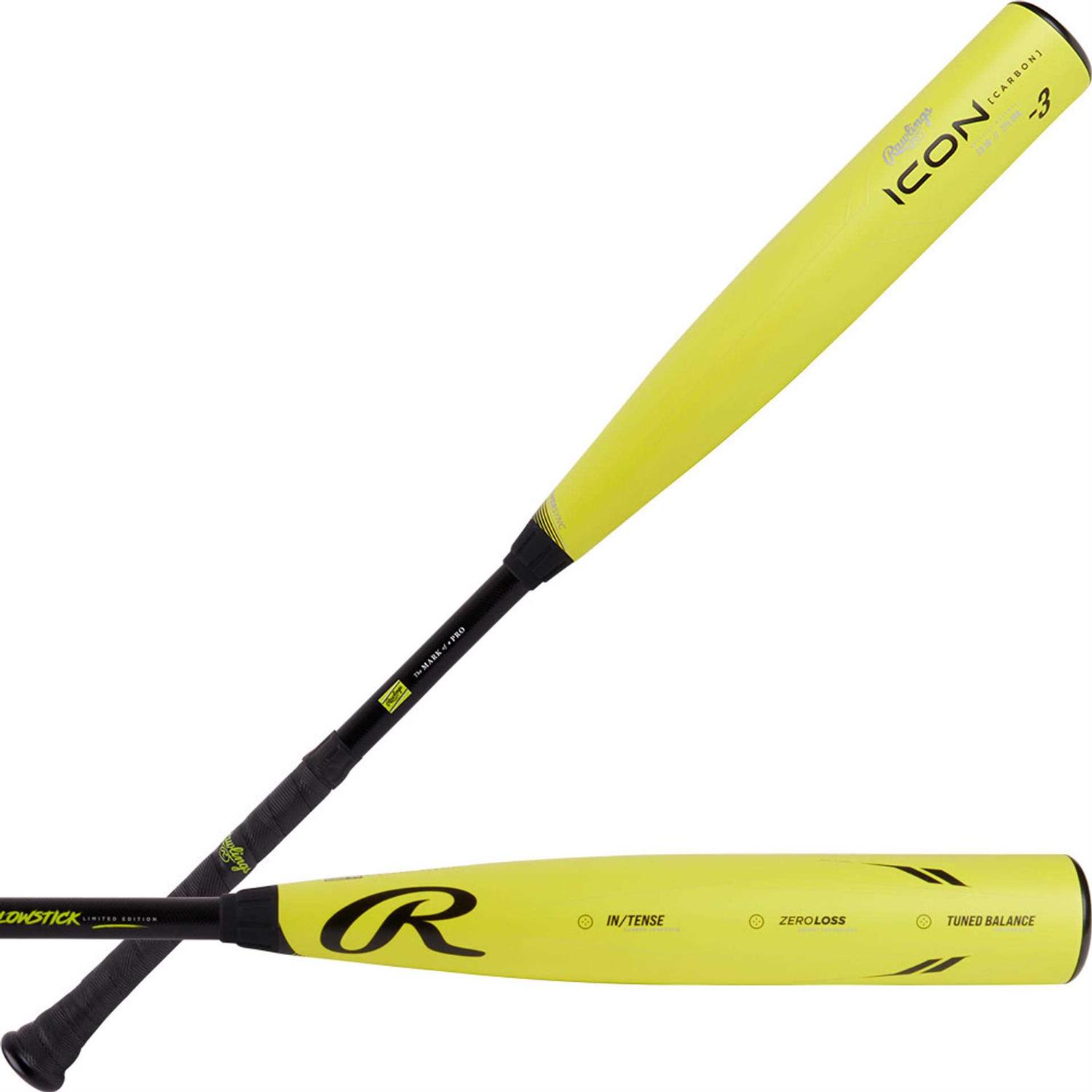 2024 Rawlings Icon Limited Edition Glowstick -3 BBCOR Baseball Bat - Sports Supplies Online Store
