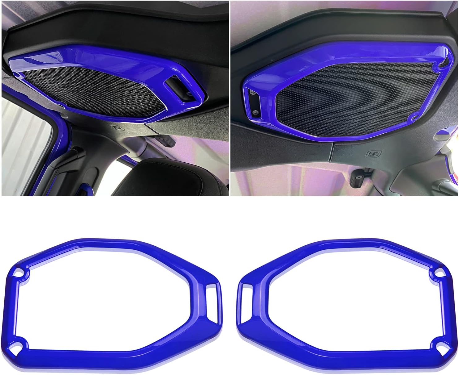 Car Top Speaker Audio Panel Decor Cover Trim Wrangler Trim Kit Interior Accessories for 2018 2019 2020 Jeep Wrangler JL JLU Red 2PCS