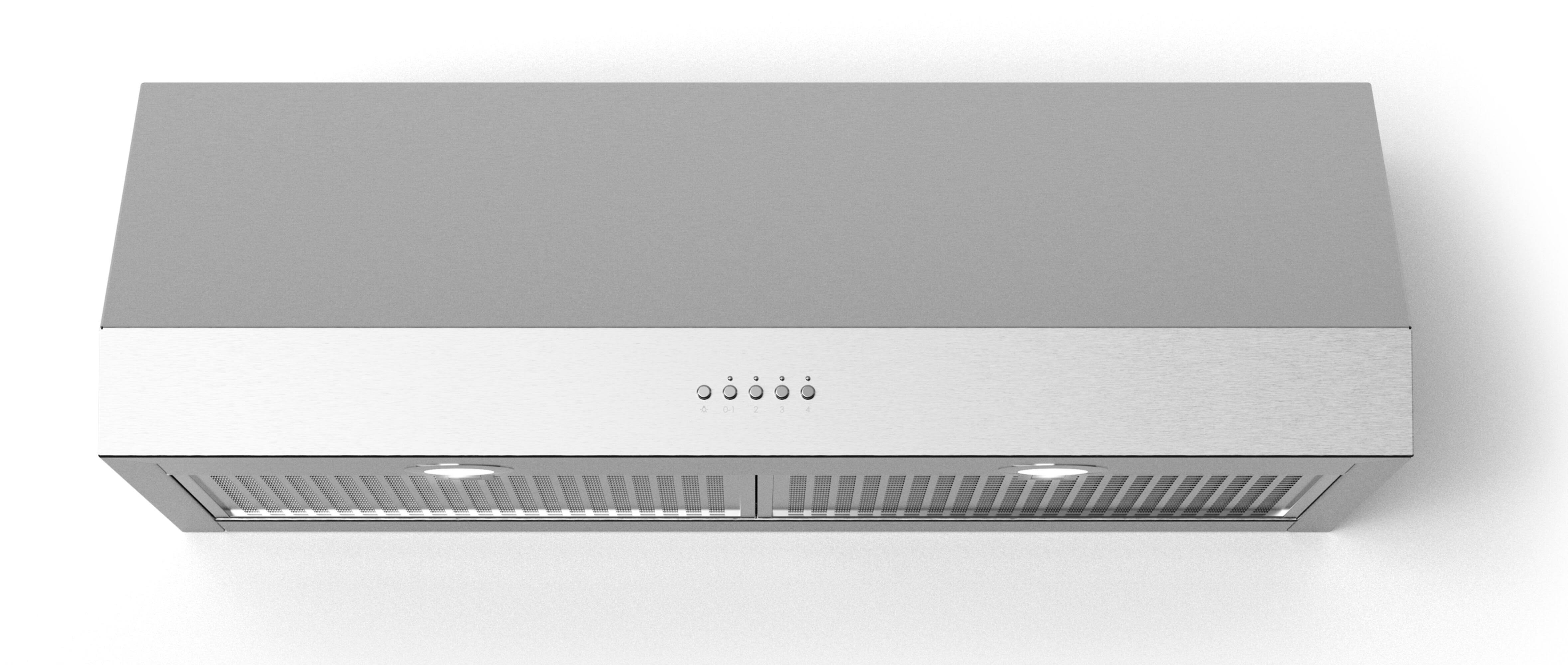 Forte LUCCA40 40x22 Lucca Under Cabinet Range Hood with 560 CFM, LED Lighting, in Stainless Steel