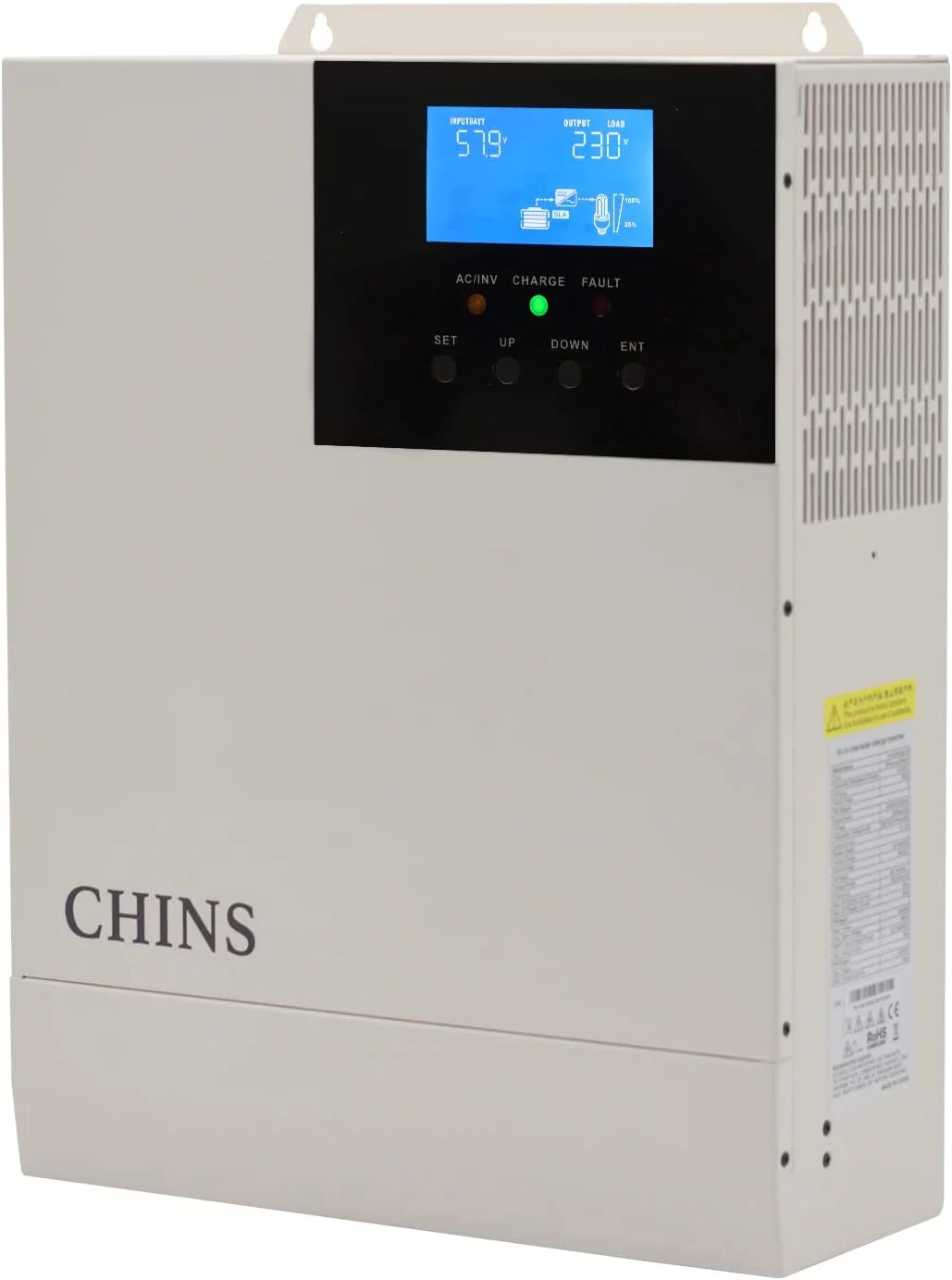 CHINS 24V 3000Watt All-in-One Solar Charger Inverter Suitable for 24V Lead-Acid/Lithium Battery