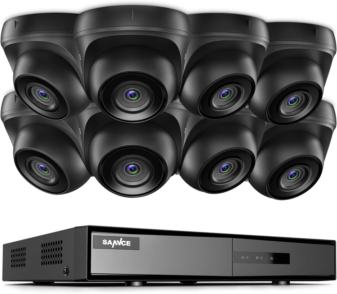 SANNCE Home Wired Security Camera System, 1080P 8CH CCTV DVR with 8X1920TVL IP66 Weatherproof Surveillance Cameras with 100 ft Night Vision