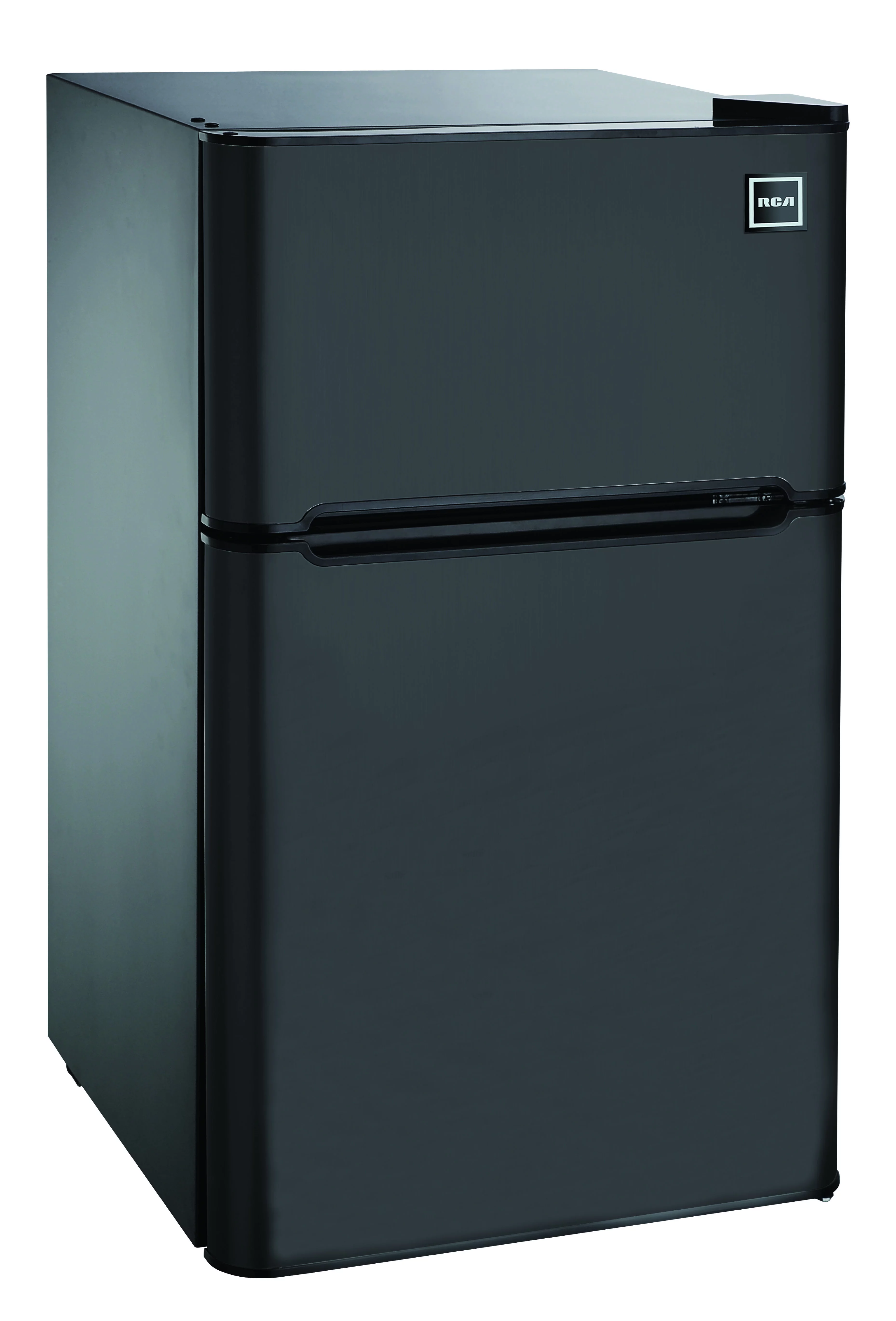 RCA 3.2 Cu Ft Two Door Mini Fridge with Freezer RFR832, Black
