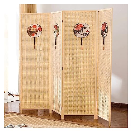 Room Divider Privacy Screen 4 Panel Folding Screen Room Divider, Commercial/Home Wall Partition Panels for Teahouse/Gazebo/Lobby