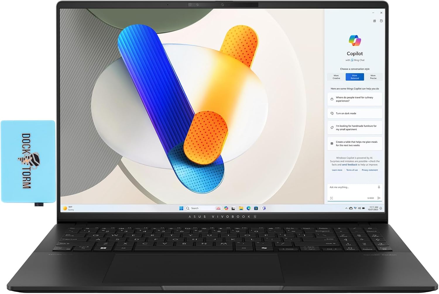 ASUS Vivobook S 16.0" 3.2K OLED 400nits Business Laptop (Intel Ultra 9-185H, 16GB LPDDR5X RAM, 2TB PCIe SSD, Intel Arc, RGB Backlit KB
