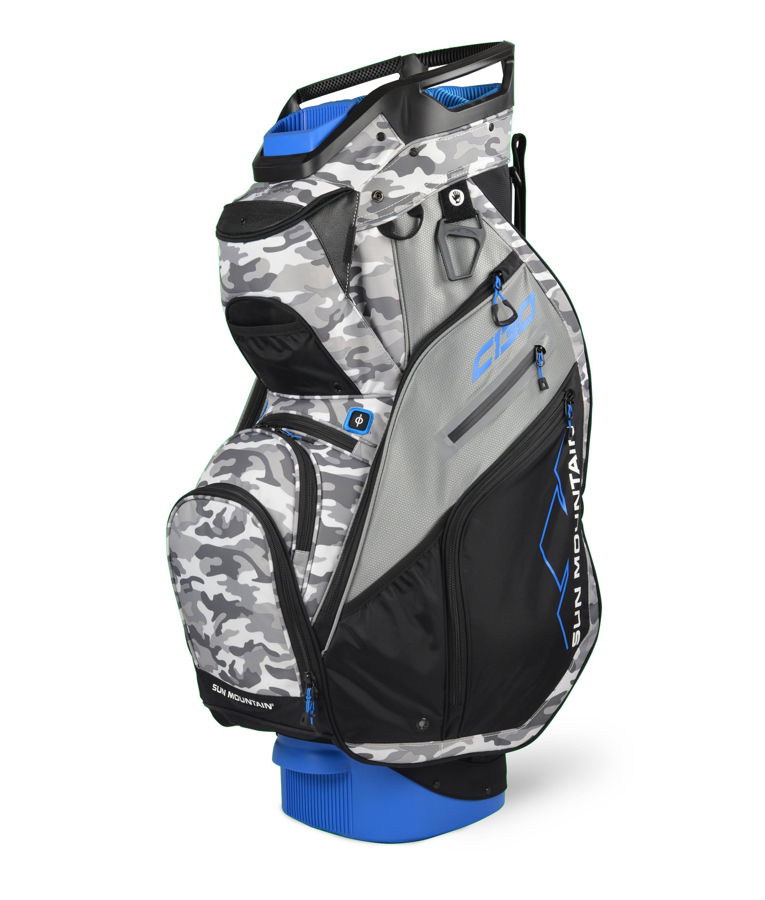 Sun Mountain C-130 Cart Bag, Black/Camo/Cement/Cobalt