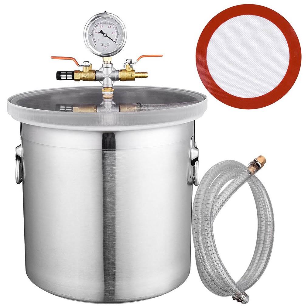 Yescom 5 Gallon Stainless Steel Vacuum Chamber Kit to Degass Urethanes Silicones Epoxies