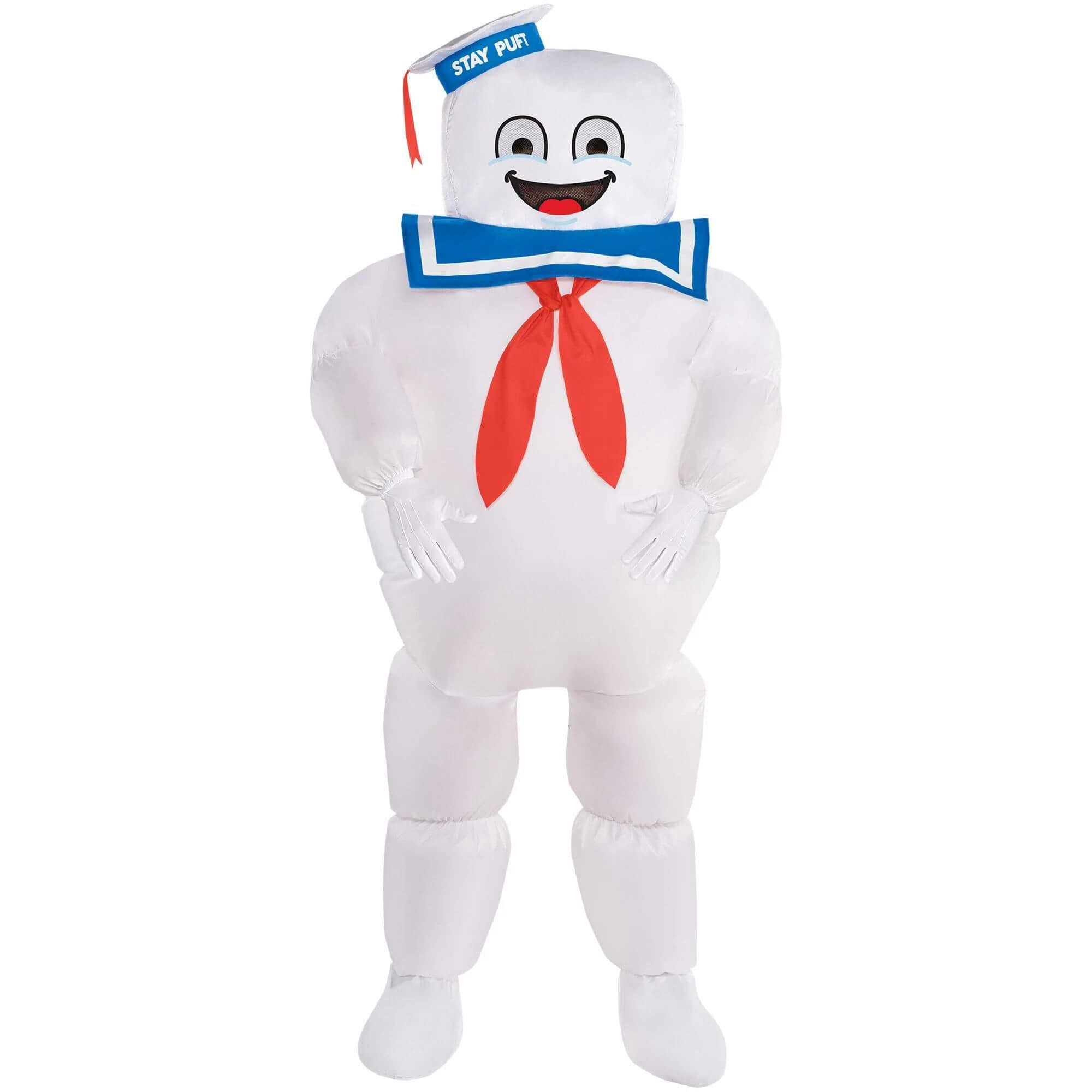 Party City Classic Inflatable Stay Puft Marshmallow Man Halloween Costume for Kids, Ghostbusters, Medium