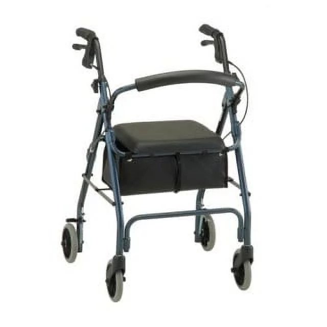 Rollator Nova GetGo Classic Aluminum Rolling Walker Weight Capacity 300 lbs (Blue) - Curated Treasures Market