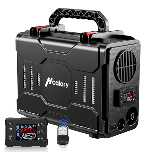 HCALORY 12V Portable Diesel Air Heater, 5KW All-in-One Diesel Parking Heater