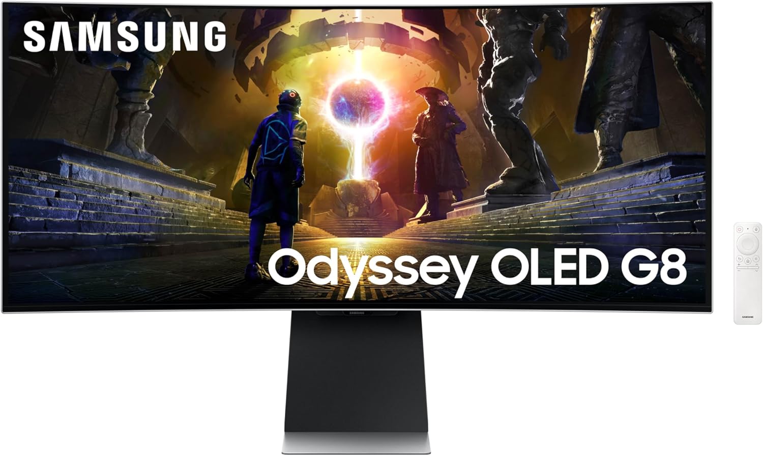 SAMSUNG 34" Odyssey G85SD Series QD-OLED Ultra WQHD Curved Gaming Monitor, 175Hz, 0.03ms, DisplayHDR True Black 400, AMD FreeSync Premium Pro