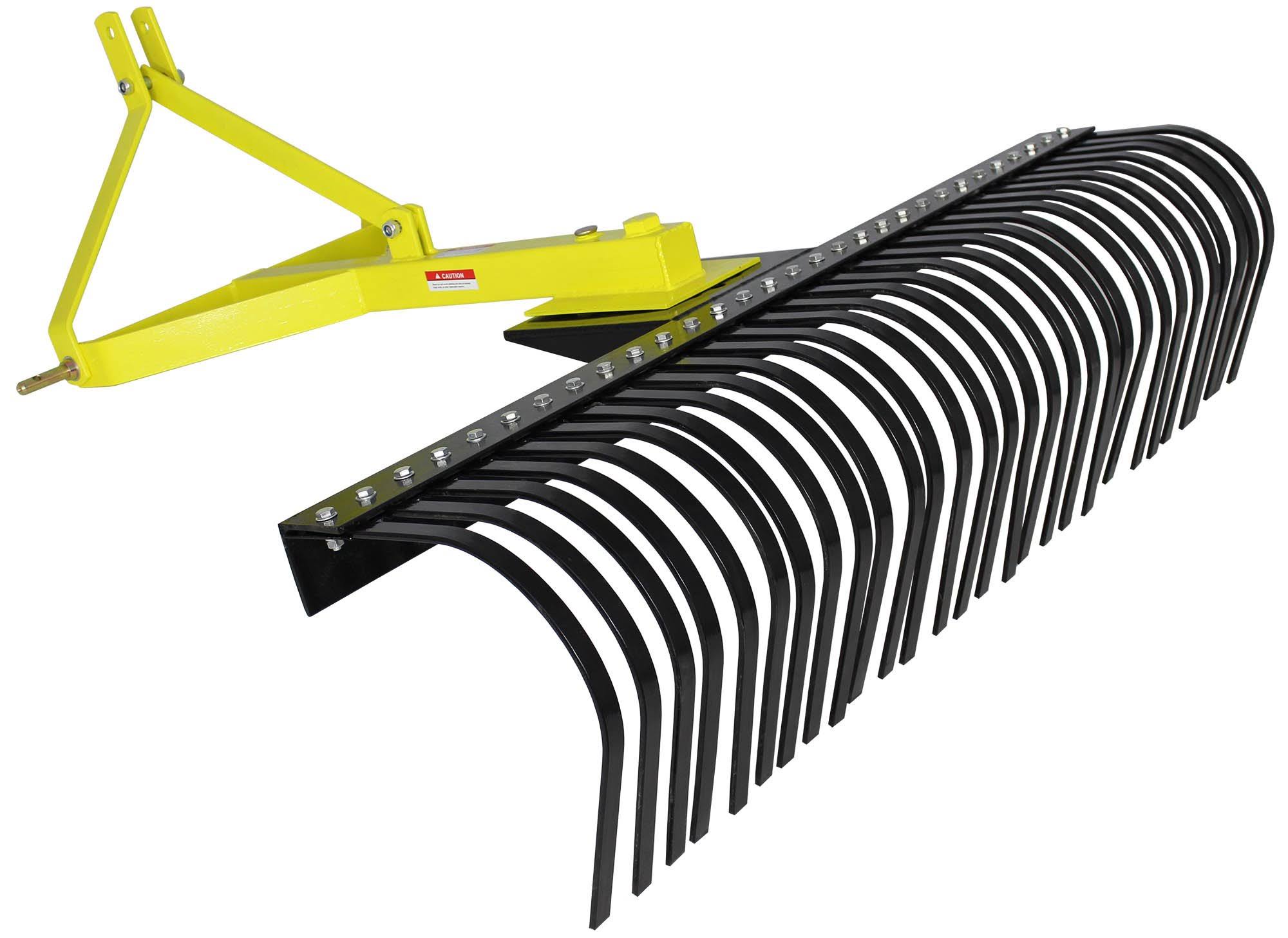 Landscape Rock Rake 3 Point Soil Gravel Lawn Tow Behind Compact Tractor 5ft