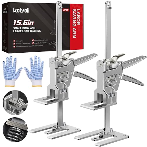 Kolvoii Labor Saving Arm Jack, 2 Pack Stainless Steel 15.6 Inch Construction Jack