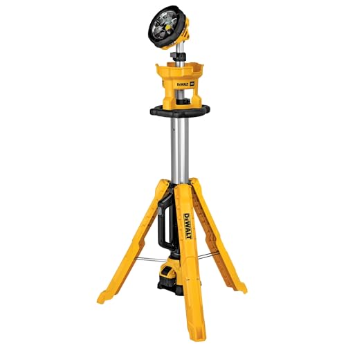 DEWALT 20V MAX Cordless LED Work Light and Tripod Base Kit with Battery and Charger Included (DCL079R1)