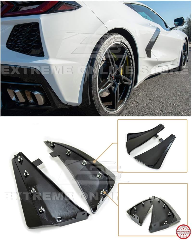 Extreme Online Store Replacement for 2020-Present Chevrolet Corvette C8 All Models | GM Factory XL Extended Style Painted Carbon Flash Metallic Rear