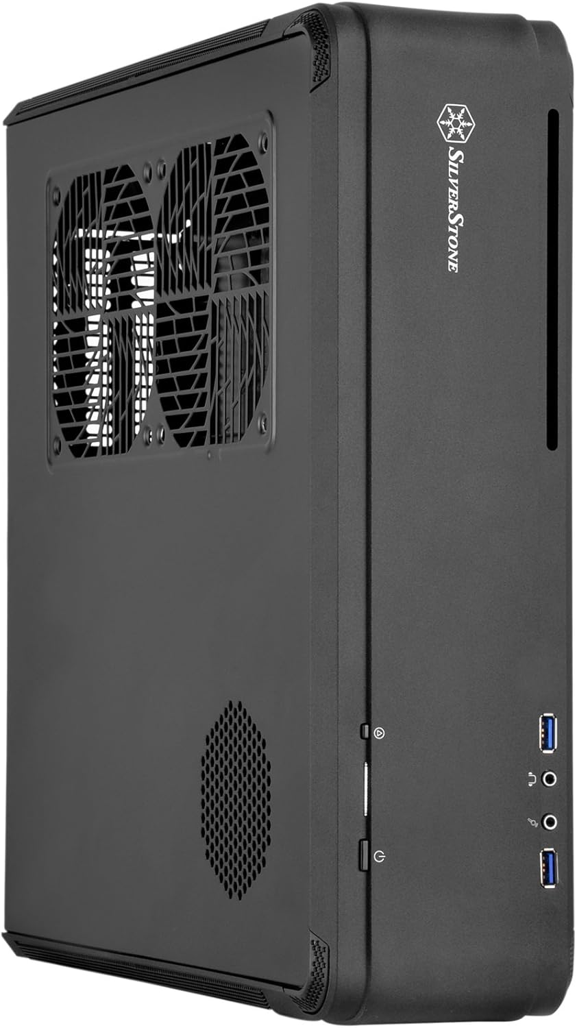 SilverStone Technology SST-FTZ01B-E Aluminum Unibody ITX Small Form Factor Computer Case with PCI-E Riser and ATX PSU Support Black