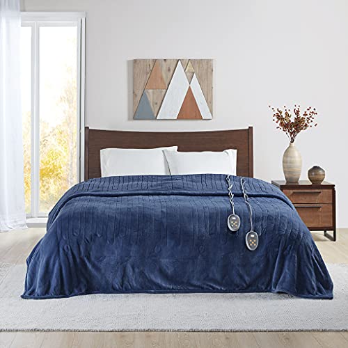 Beautyrest Heated Blanket, Eletric Blanket, Soft, Warm, Reversible Plush - Sherpa Heating Blanket with 20 Heat Settings, 1-10 hrs Timer Auto Shut Off
