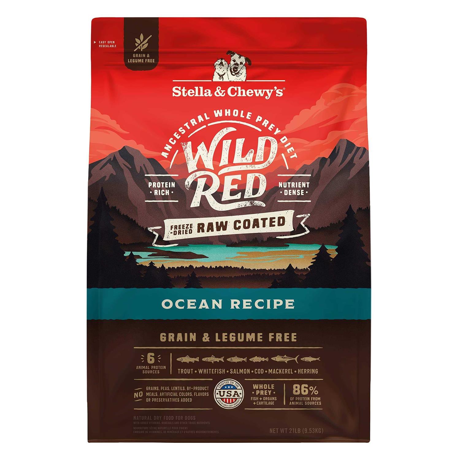 Stella &amp; Chewy's Wild Red Dry Dog Food Raw Coated High Protein Grain Free Recipe - Pet Supplies online store