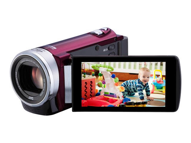 JVC Everio GZ-E200 1.5 MP Camcorder - 1080i - Red
