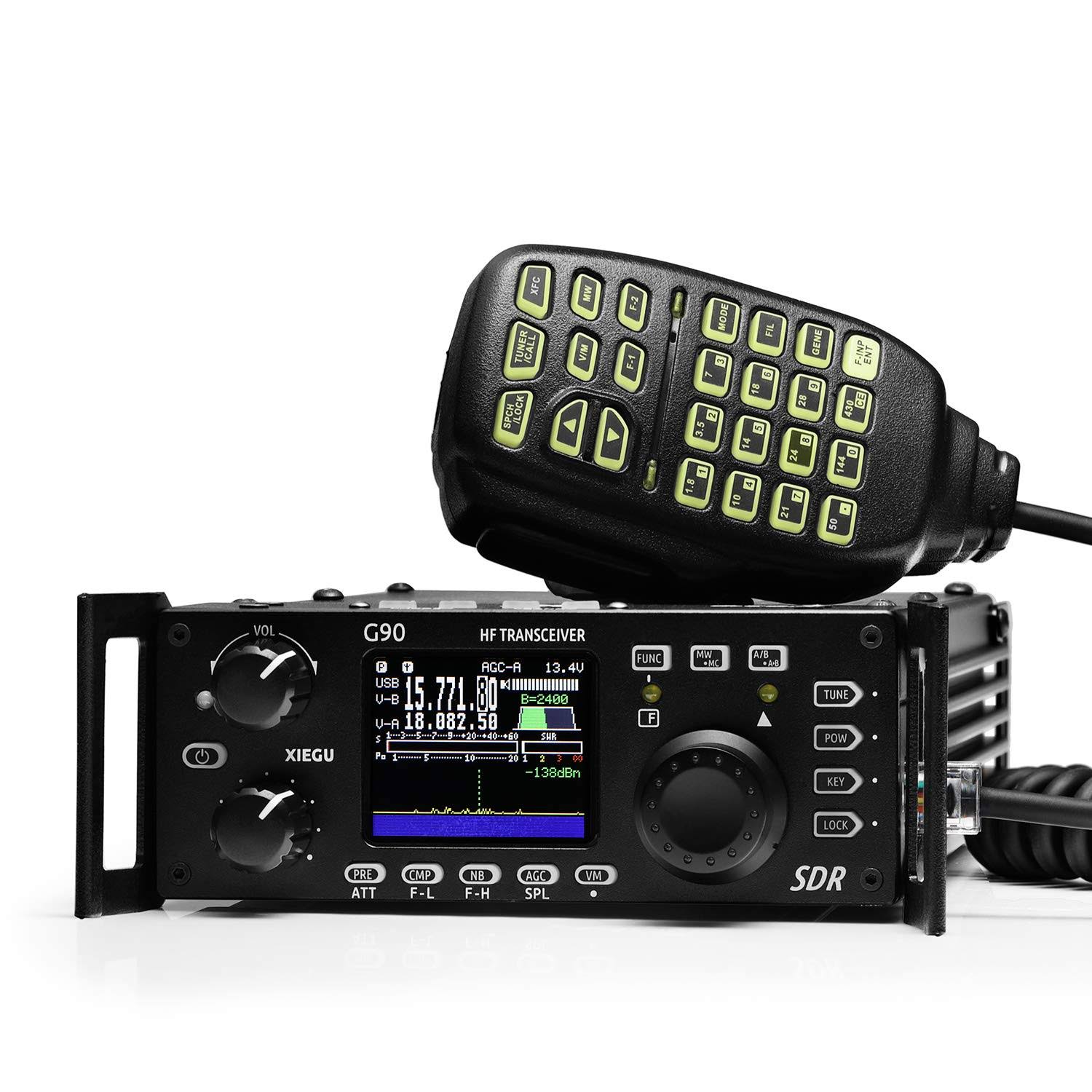 Xiegu G90 HF Amateur Radio Transceiver 20W SSB/CW/AM/FM 0.5-30MHz SDR Structure with Built-In Auto Antenna Tuner
