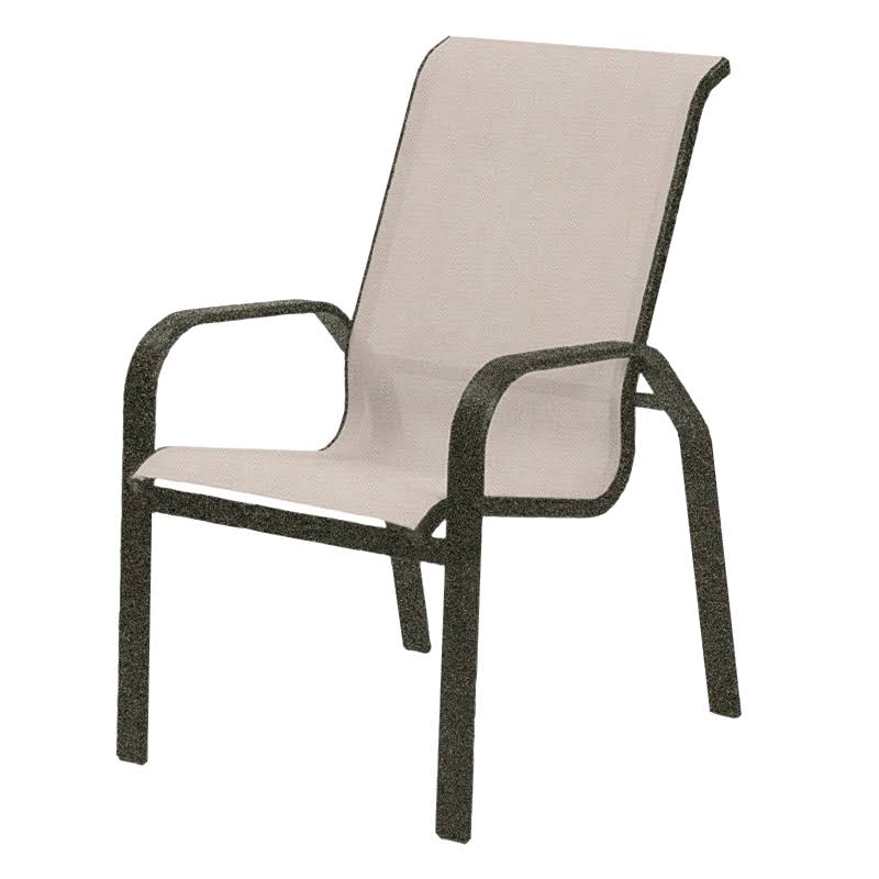 Suncoast Maya Sling Cast Aluminum High Back Outdoor Dining Arm Chair