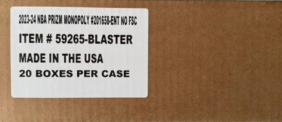 2023-24 Panini Exclusive Prizm Monopoly NBA Basketball Trading Card 20 Blaster Box SEALED CASE! - Curated Treasures Market