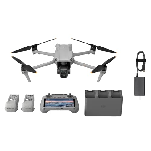 DJI Air 3 (DJI RC-N2), Drone with Medium Tele & Wide-Angle Dual Primary Cameras, 46-Min Max Flight Time, Omnidirectional Obstacle Sensing