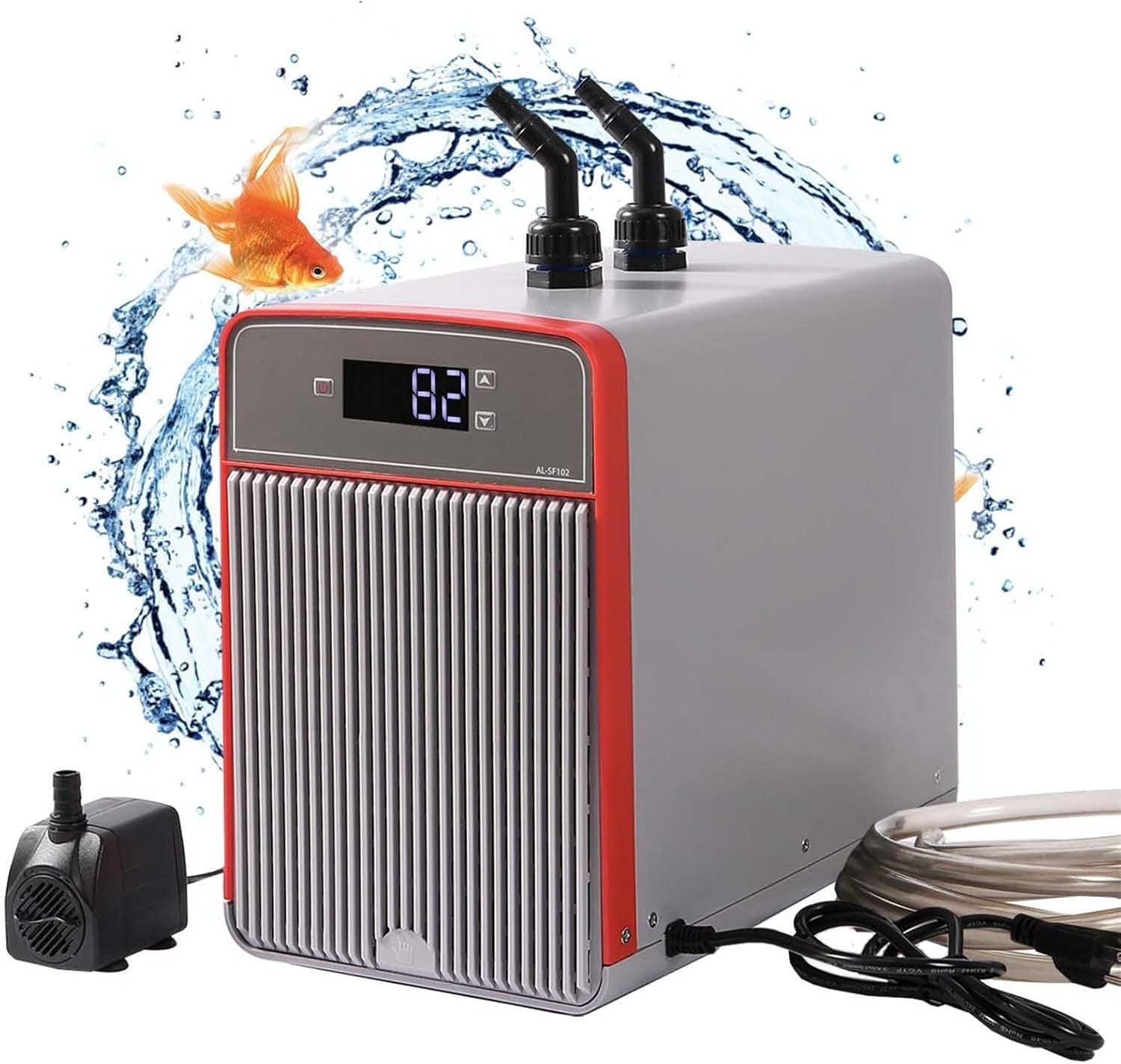 150W Aquarium Chiller, 160L Water Chillers, Hydroponic Cooler Fish Tank Cooling System for Axolotl Coral Reef Shrimp Freshwater Saltwater Plant