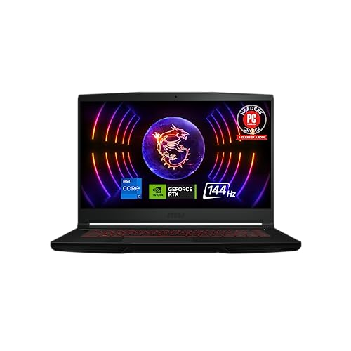 MSI Thin 15 15.6” 144Hz FHD Gaming Laptop: Intel Core i7-12650H, NVIDIA Geforce RTX 4050, 16GB DDR5, 512GB NVMe SSD, Cooler Boost 5