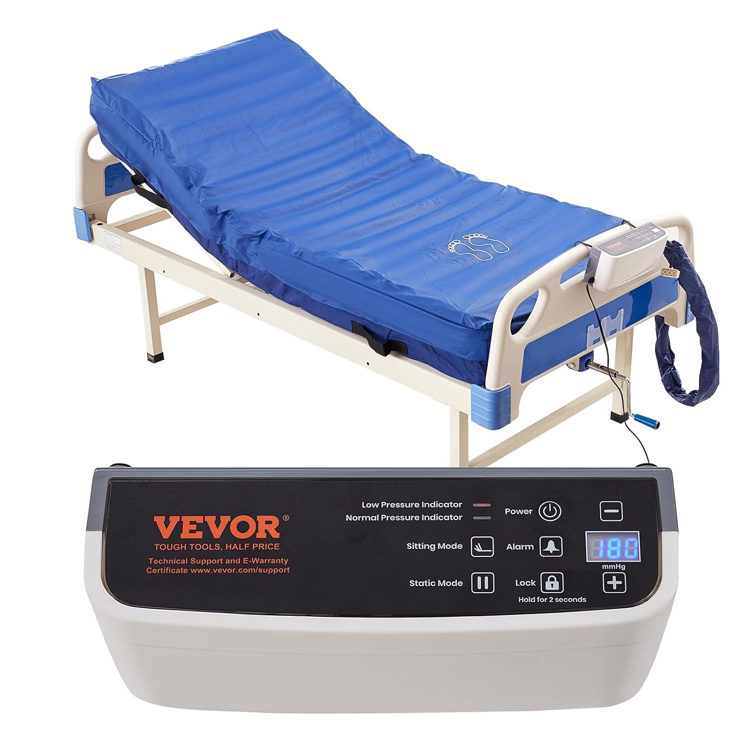 VEVOR Alternating Air Pressure Mattress, Dual-Layer Alternating Pressure Pad for Hospital Beds