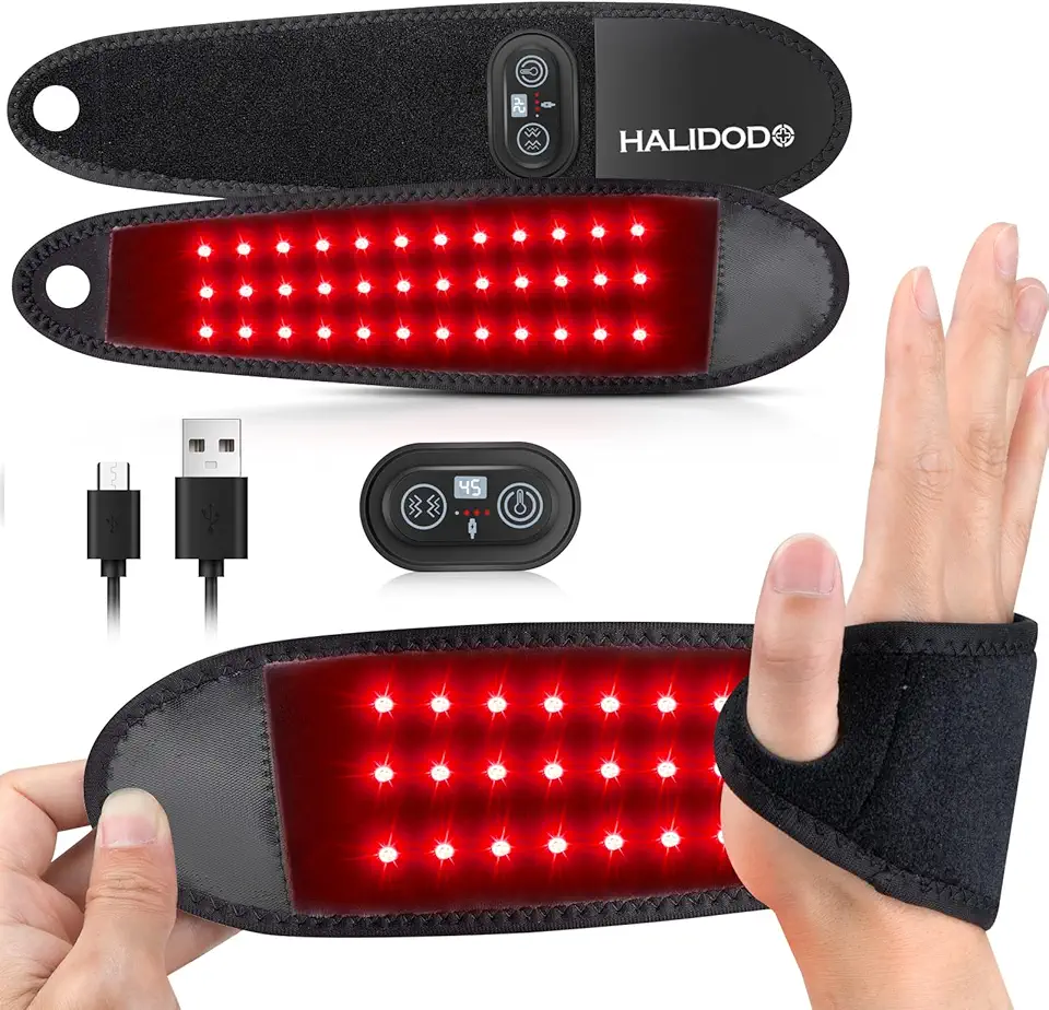 Sponsored Ad - Red Light Therapy Wrist Wrap - Near Infrared Light Therapy Wrist Brace & Hands Wrap Pad for Faster Recovery & Hand Pain Relief