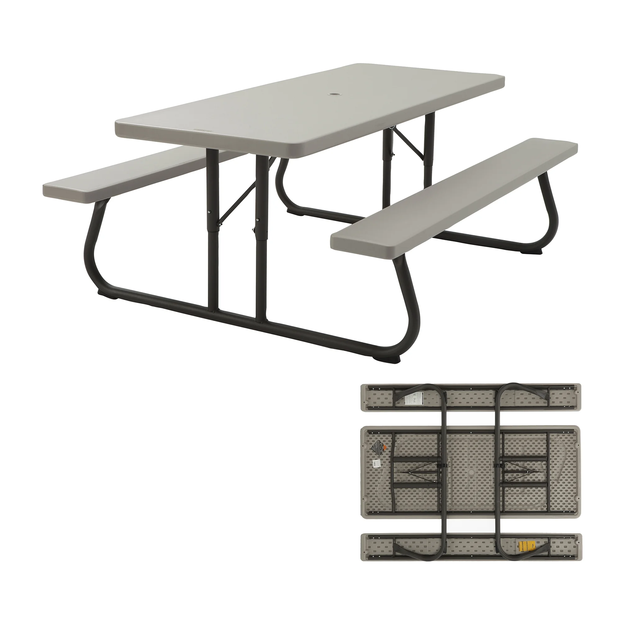 Lifetime 6 Foot Folding Picnic Table, Putty, 22119 - Radiant Selections