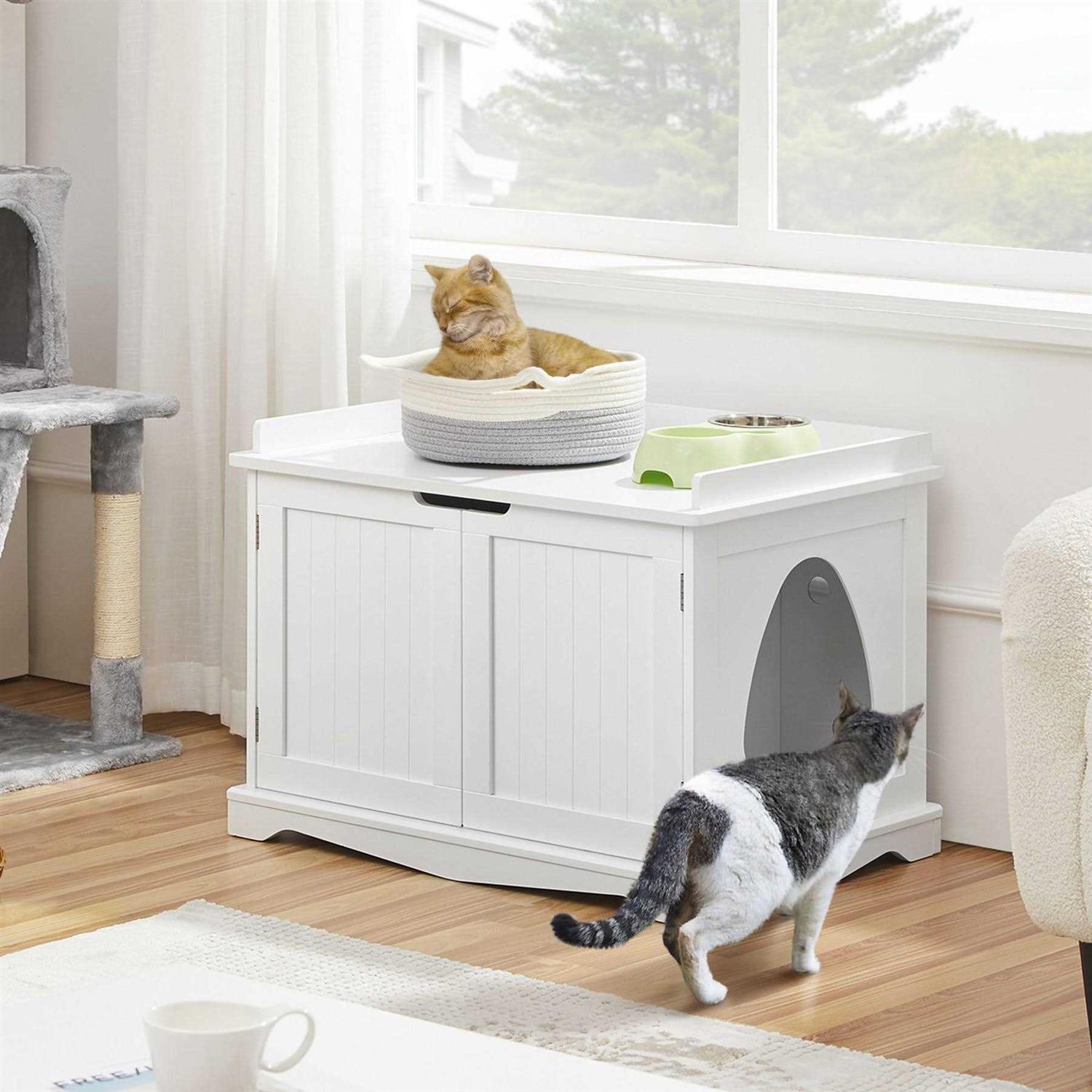 Yaheetech Litter Box Furniture Cat House