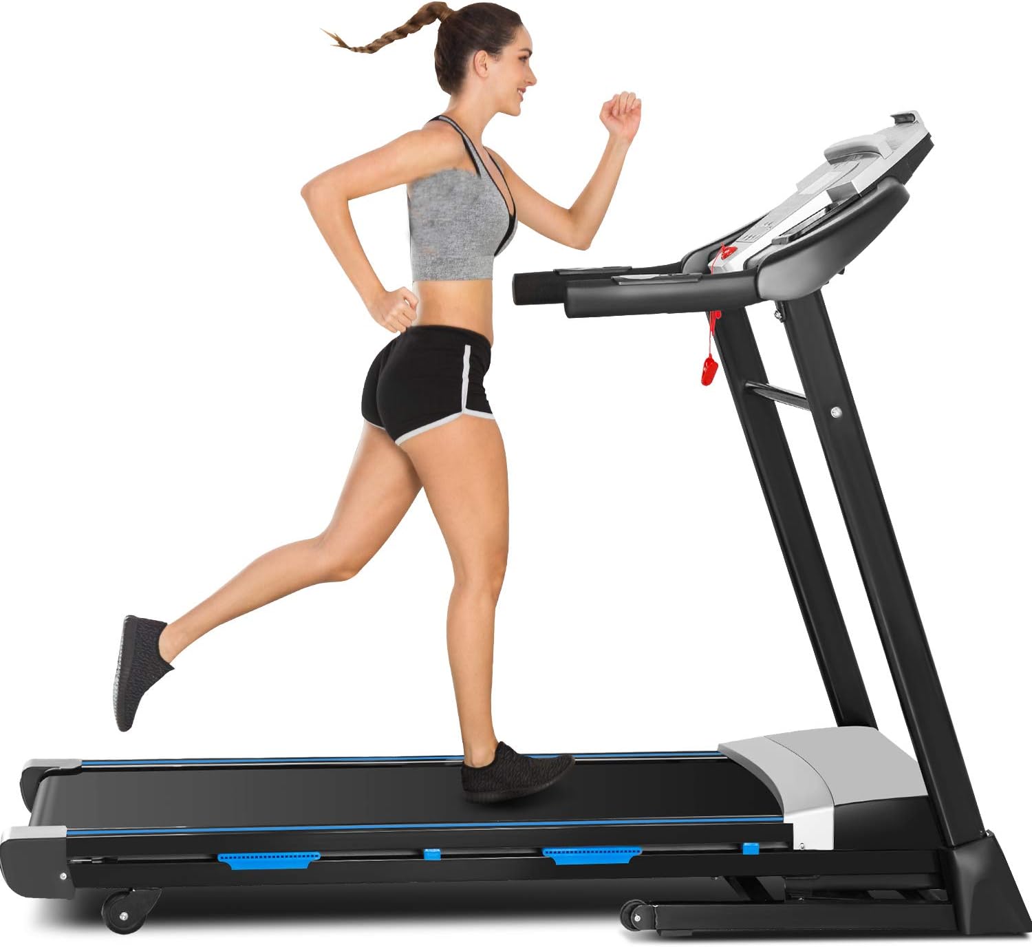 ANCHEER 3.25HP Folding Treadmill with Auto Incline, Electric Exercise Treadmill for Running, Treadmill 300lbs Weight Capacity