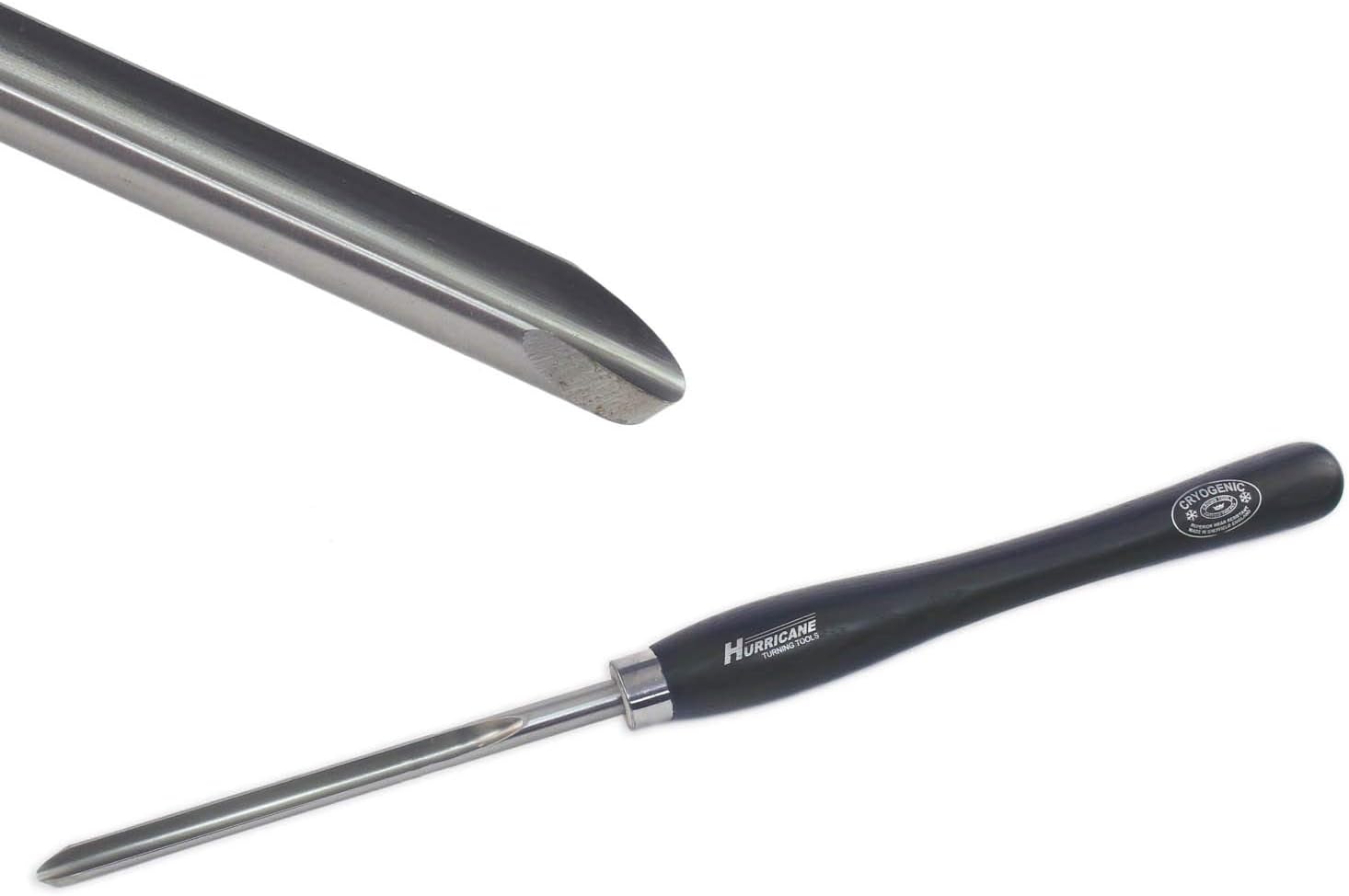 Hurricane Turning Tools, HTT-242KW, M2 Cryo, 5/8" Bowl Gouge with Side Grind (1/2" Flute) for Woodturning