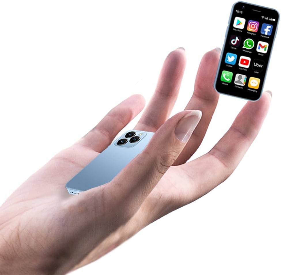 iLight Mini Smartphone 16 Pro Max World's Smallest 16Pro Android Mobile Phone 4G Super Small Little 3" Touch Screen. Global Unlocked Great for Kids