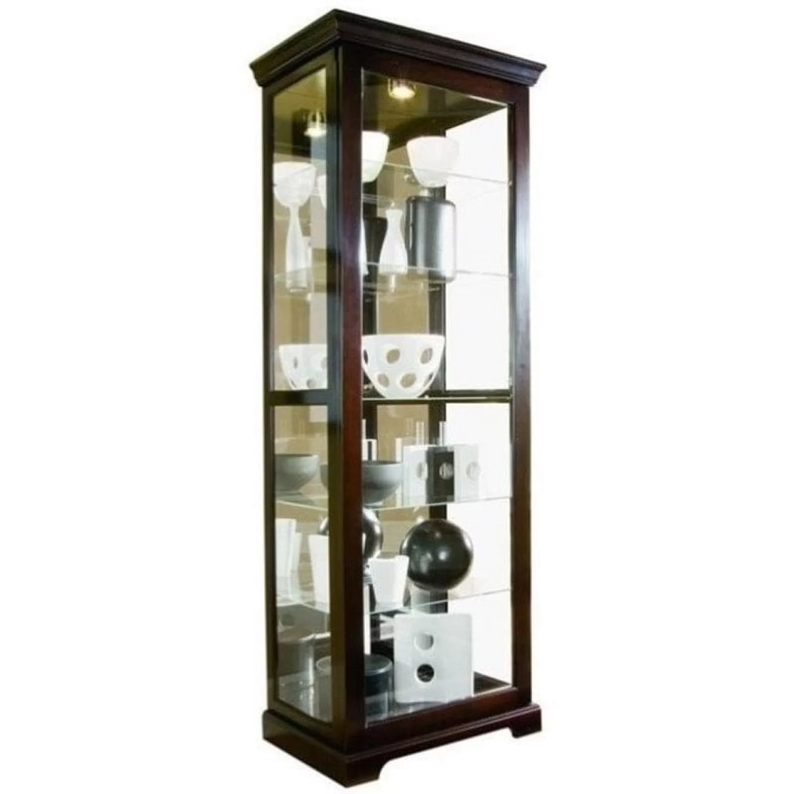 Beaumont Lane Curio Cabinet in Chocolate Cherry