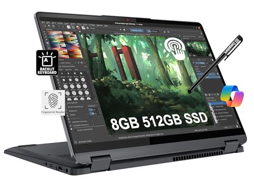 Lenovo IdeaPad Flex 5i 2-in-1 Laptop (14" FHD+ Touchscreen, Intel Core i3-1215U, 8GB RAM, 256GB SSD) Convertible, Fingerprint, FHD Webcam