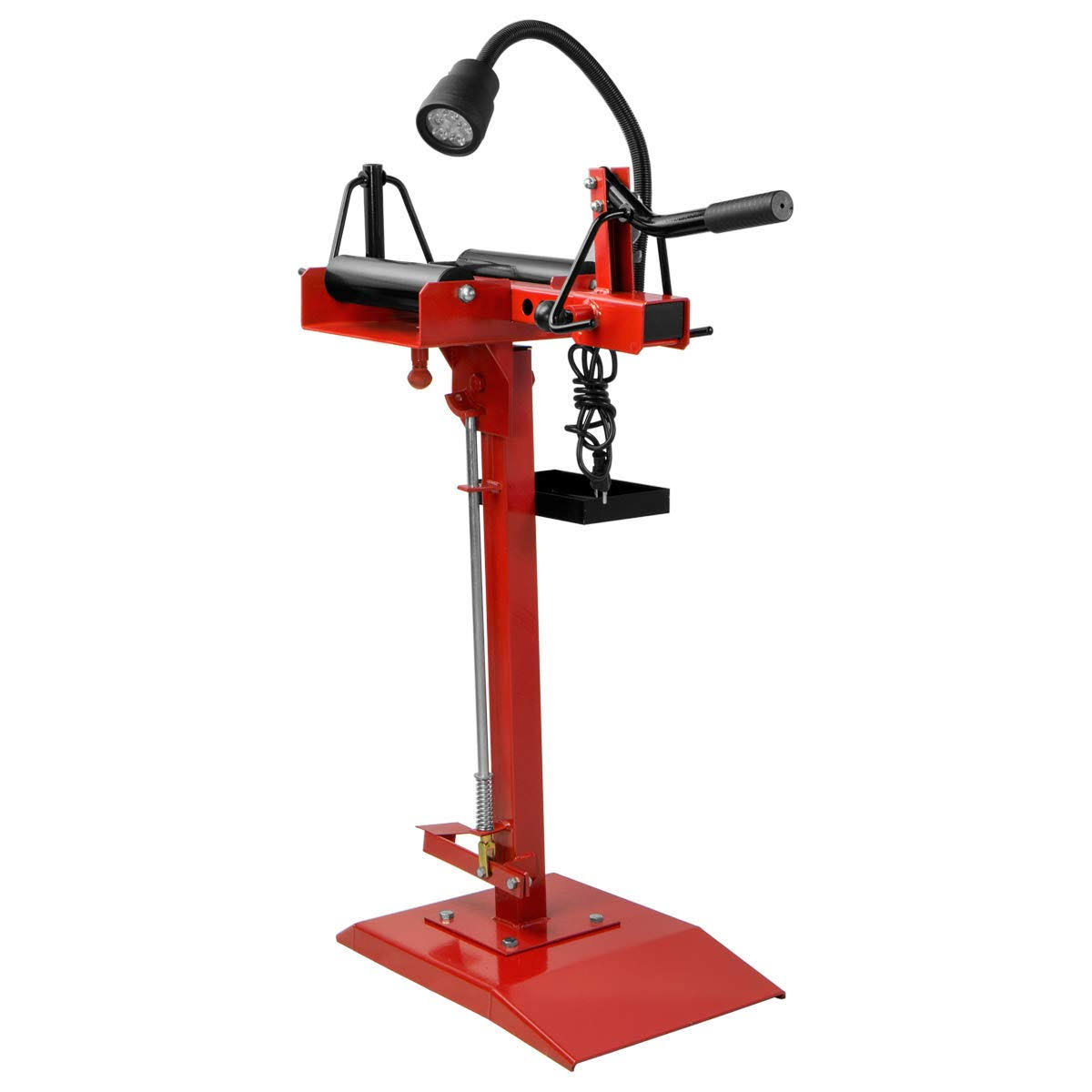Xtremepowerus Manual Tire Spreader Portable Tire Changer Stand Adjustable LED Light Tire Spreader Tool for Light Truck Car