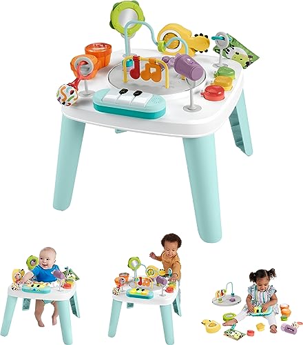​Fisher-Price Baby to Toddler Toy 3-in-1 Hit Wonder Activity Center & Play Table with Music Lights & Developmental Activities