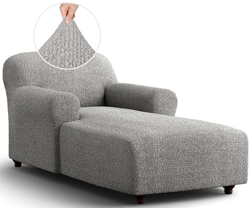 PAULATO BY GA.I.CO. Chaise Lounge Cover Lounge Chair Sofa Slipcover- Soft Polyester Fabric Slipcovers