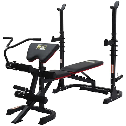 Adjustable Weight Bench, Workout Bench for Home Gym, Adjustable 6 Position Utility Bench with Leg Extension and Preacher Pad