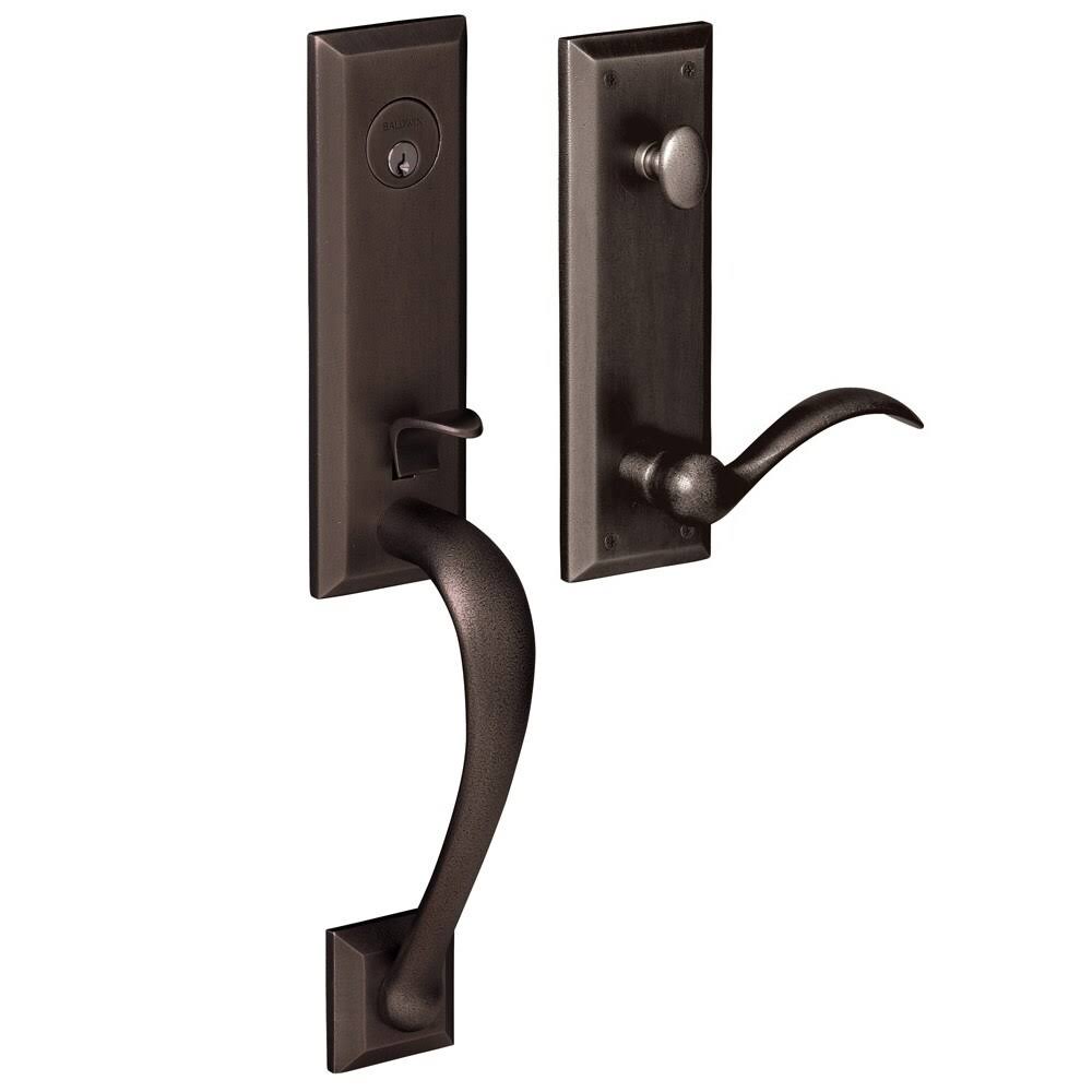 Baldwin 85352.LENT Left Handed Cody Single Cylinder Handleset with - Oil Rubbed Bronze